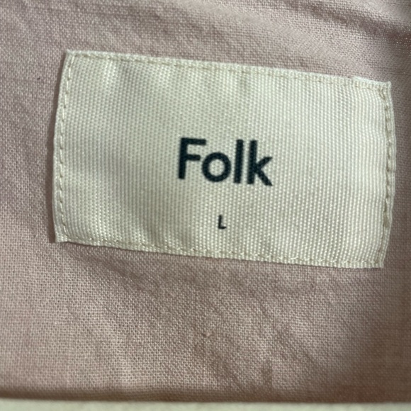 Folk Men's Light Pink Floral Embroidered Shirt - Picture 5 of 6